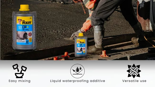 Dr. Fixit Pidiproof LW 1 Ltr - Liquid Waterproofing Solution