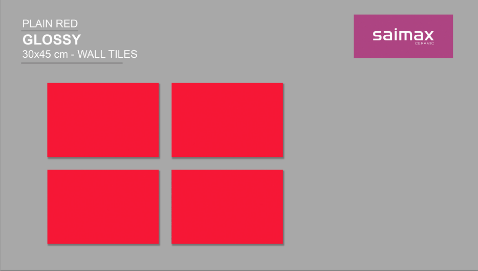 SAIMAX PLAIN RED 18X12