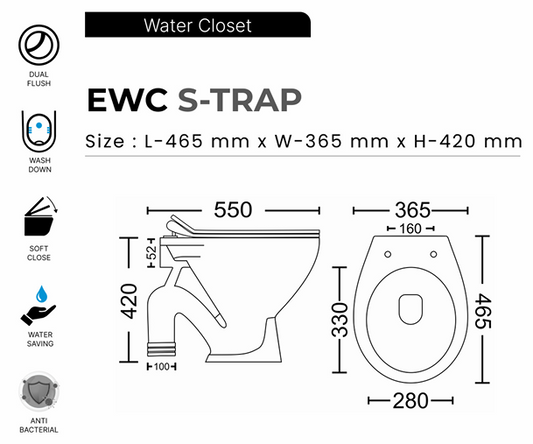 EWC S-TRAP WALLSUN