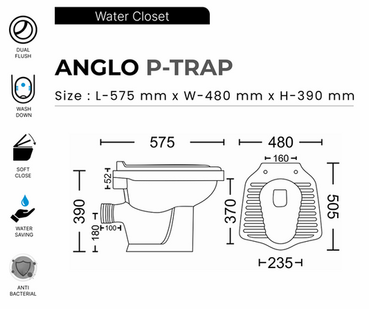 ANGLO INDIAN P-TRAP WALLSUN
