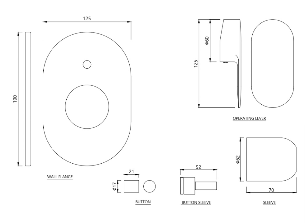 Jaquar Single Lever Exposed Parts Kit of Hi-flow Diverter (OPP-CHR-15079NKPM)