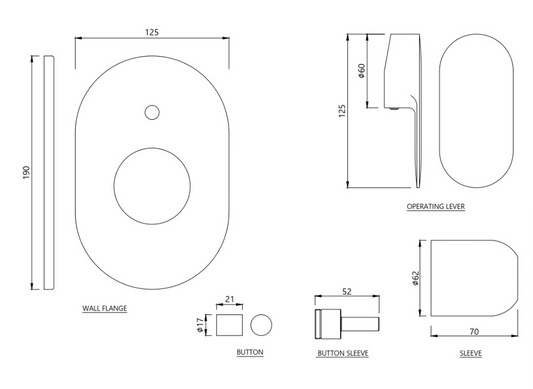 Jaquar Single Lever Exposed Parts Kit of Hi-flow Diverter (OPP-CHR-15079NKPM)
