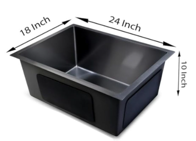 HANDMADE SINK BLACK (24X18)