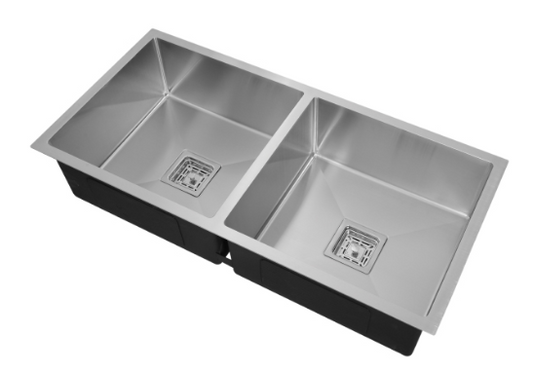 HANDMADE SINK DOUBLE BOWL (37X18)