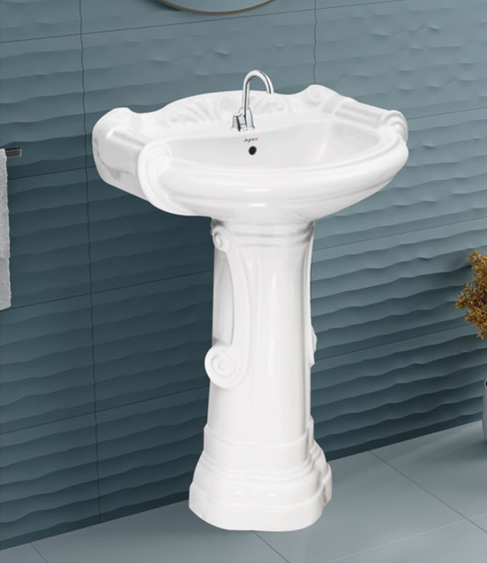 APEX WASH BASIN PEDASTAL STERLING (25X18)