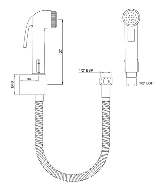 Hand Shower (Health Faucet) (ALD-CHR-587)