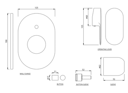 Jaquar Single Lever Exposed Parts Kit of Hi-flow Diverter (OPP-CHR-15079NKPM)