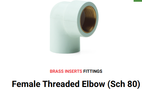 UPVC BRASS ELBOW PRINCE